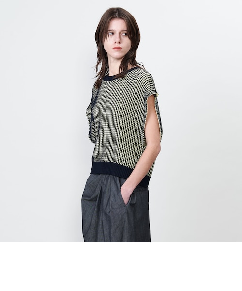 UNITED ARROWS 【未使用】オーガンジー ラッフルフリル4WAYニット UNITED ARROWS（ユナイテッドアローズ）の「オーガンジー ラッフル