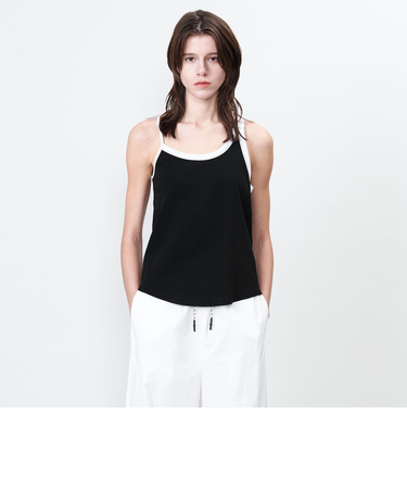＜ASTRAET＞コットン フライス トリム タンクトップ