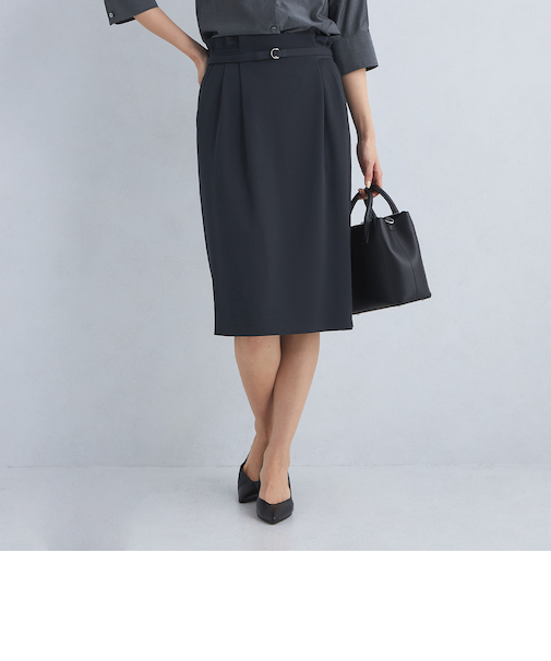 サラフール ベルト タイト スカート -マシンウォッシャブル・ストレッチ・UVカット-