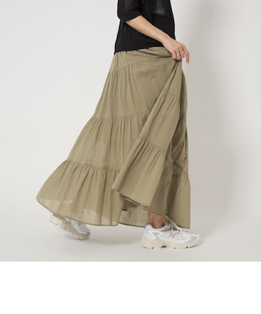 ボイル ティアード ロング スカート