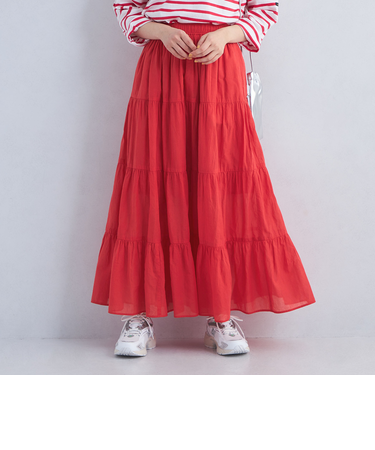 ボイル ティアード ロング スカート