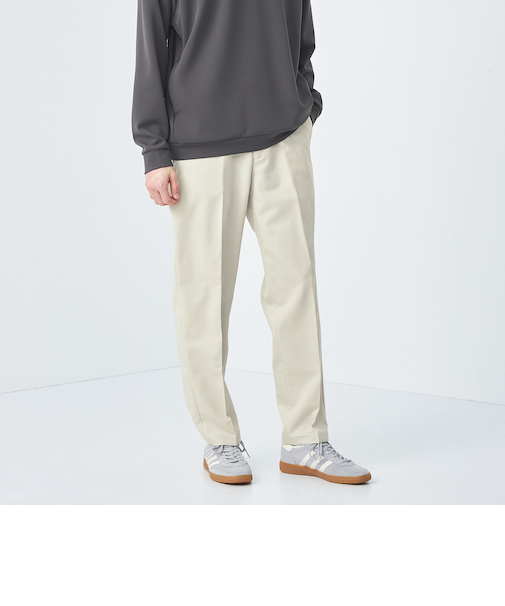 ポリエステル ツイル  ワイド ユーティリティパンツ -ストレッチ-