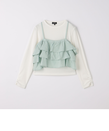 ジャカードキャミ+ロンTセット / キッズ  100cm-130cm