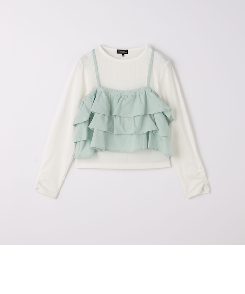 ジャカードキャミ+ロンTセット / キッズ  100cm-130cm