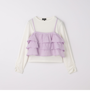 ジャカードキャミ+ロンTセット / キッズ 100cm-130cm