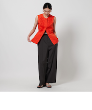 コットンテープ エンブロイダリー ベスト