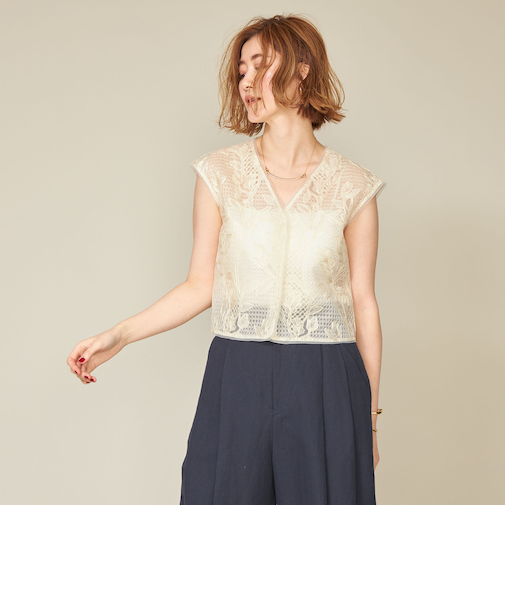 ＜conte＞エンブロイダリー レース ベスト