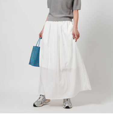 ギャザーフレア ロングスカート