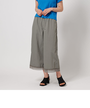 裾レース ワイドイージーパンツ -ウォッシャブル-