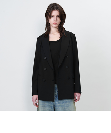 ＜ASTRAET＞ピークドラペル 6ボタン ダブルジャケット