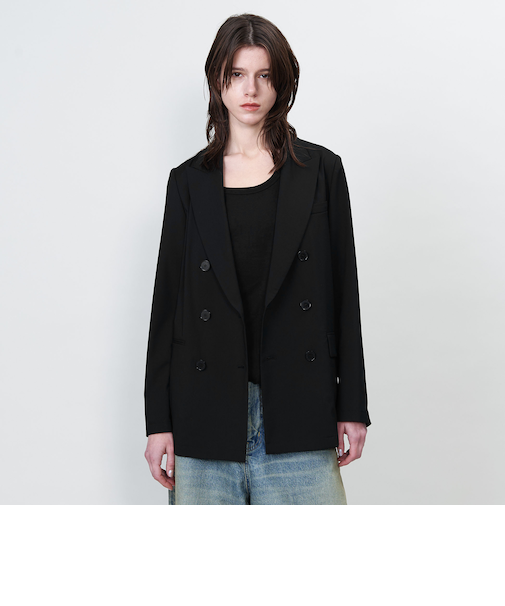 ＜ASTRAET＞ピークドラペル 6ボタン ダブルジャケット