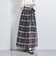 シアー チェック  ラップスカート