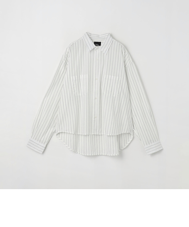 ＜GLR or＞ショート丈 ストライプ 長袖 シャツ