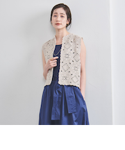 クロッシー エンブロイダリー ニットベスト