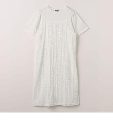 レースキャミワンピース+Tシャツ セット / キッズ 140cm-160cm