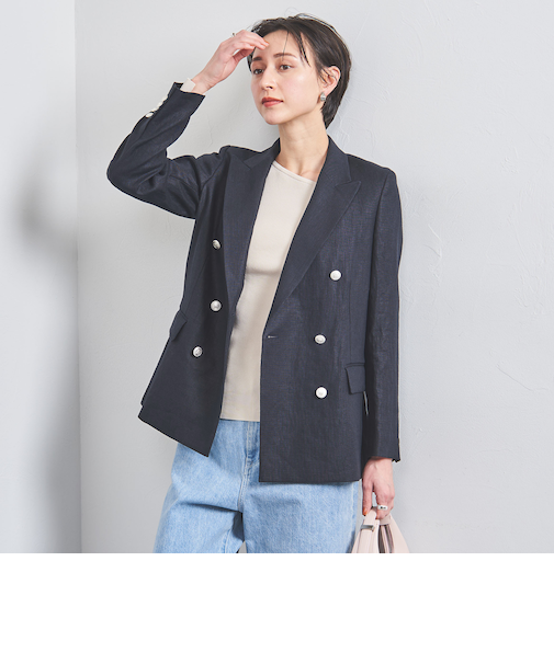 リネン ブレザー ジャケット