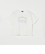 リボン プリント Tシャツ / キッズ  100cm-130cm