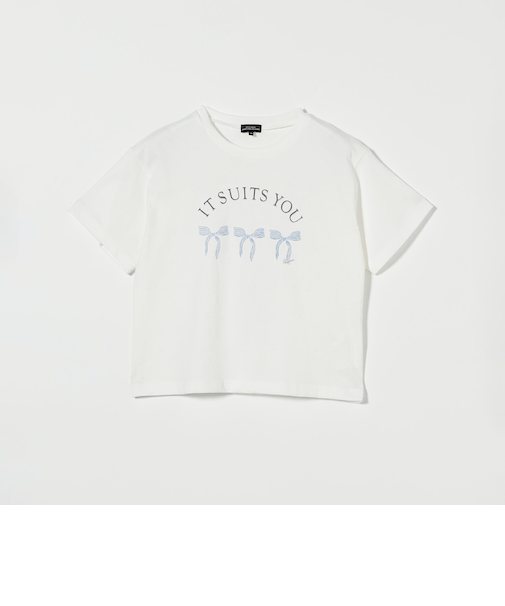 リボン プリント Tシャツ / キッズ  100cm-130cm