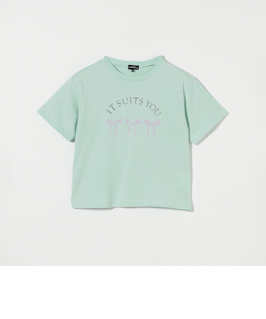 リボン プリント Tシャツ / キッズ  100cm-130cm