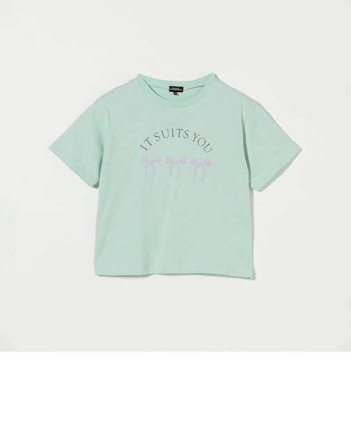 リボン プリント Tシャツ / キッズ  100cm-130cm