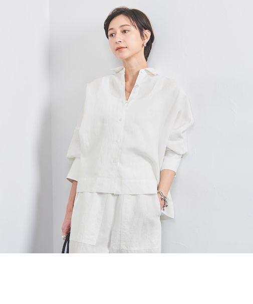 リネン ドルマン シャツ