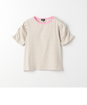 ボーダー ギャザースリーブ Tシャツ / キッズ  100cm-160cm