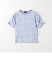 ボーダー ギャザースリーブ Tシャツ / キッズ  100cm-160cm