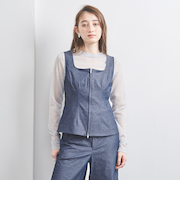 デニムライク ベスト