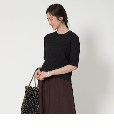 メッシュ ハーフスリーブ ニット