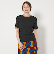 リブ バイカラーパイピング Tシャツ