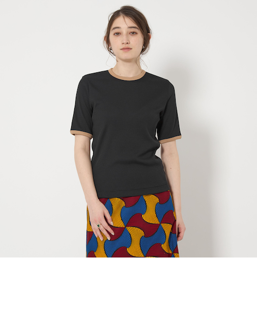 リブ バイカラーパイピング Tシャツ