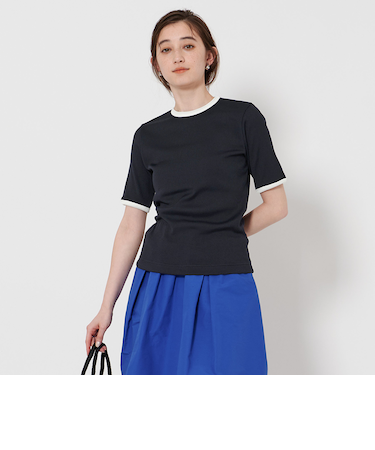 リブ バイカラーパイピング Tシャツ