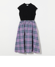 テレコ×チェック ワンピース / キッズ  140cm-160cm