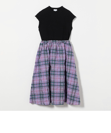 テレコ×チェック ワンピース / キッズ  140cm-160cm