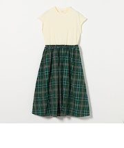 テレコ×チェック ワンピース / キッズ  140cm-160cm