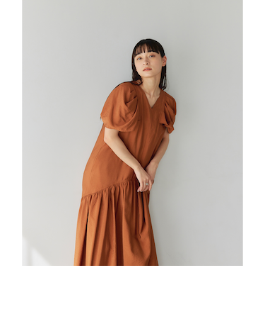 <EMMEL REFINES>EM ソデタック キリカエ ギャザー ワンピース