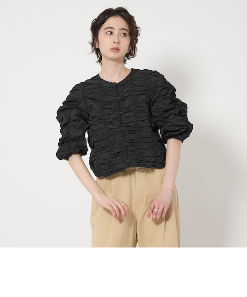 ＜6(ROKU)＞チェック オープンカラー ショートスリーブ シャツ 6(ROKU)＞チェック オープンカラー ショートスリーブ シャツ