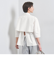 バックスリットリボン ブラウス