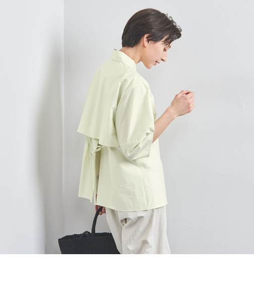 バックスリットリボン ブラウス