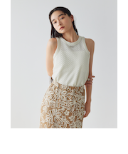 ＜EMMEL REFINES＞EM シャーリング ジャカード タンクトップ