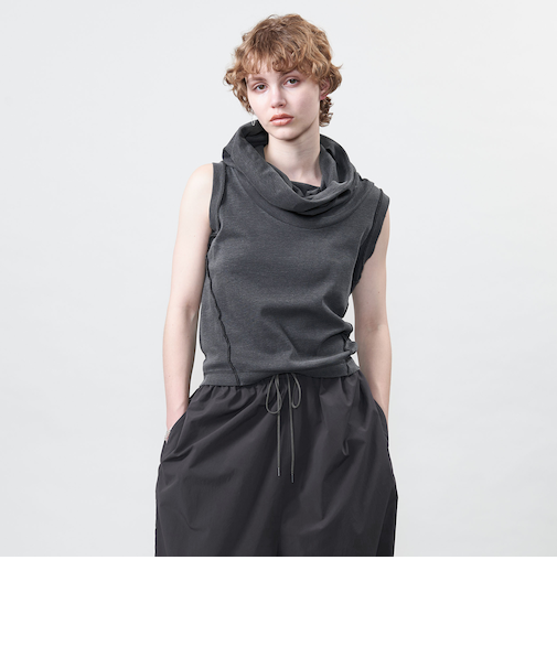 ＜ASTRAET＞コットン チューブネック ノースリーブカットソー