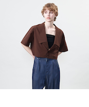 ＜ASTRAET＞ラペル ショートスリーブシャツ