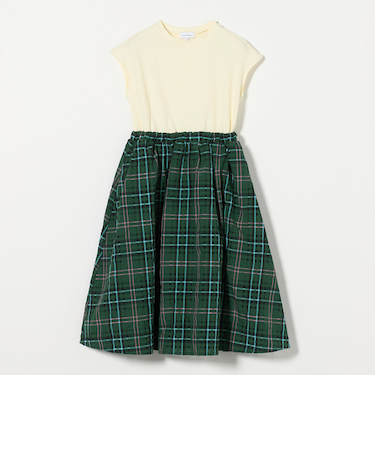 テレコ×チェック ワンピース / キッズ 100cm-130cm