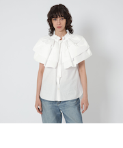 ＜ASTRAET＞フリルカラー ノースリーブブラウス