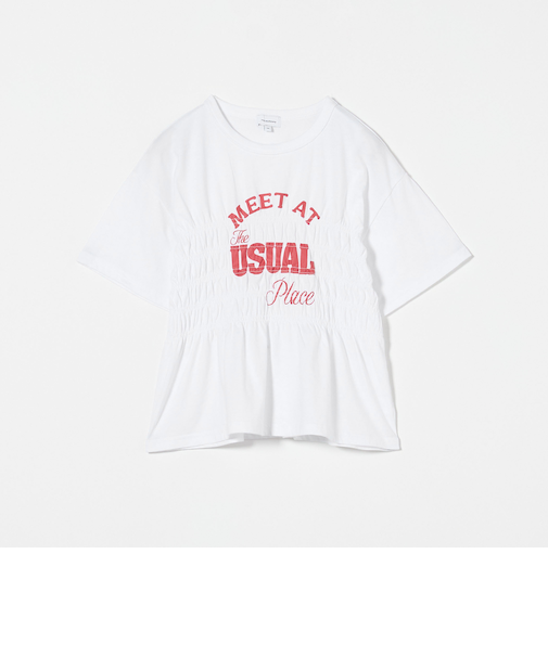 シャーリングプリント Tシャツ / キッズ  140cm-160cm