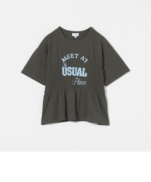 シャーリングプリント Tシャツ / キッズ 140cm-160cm