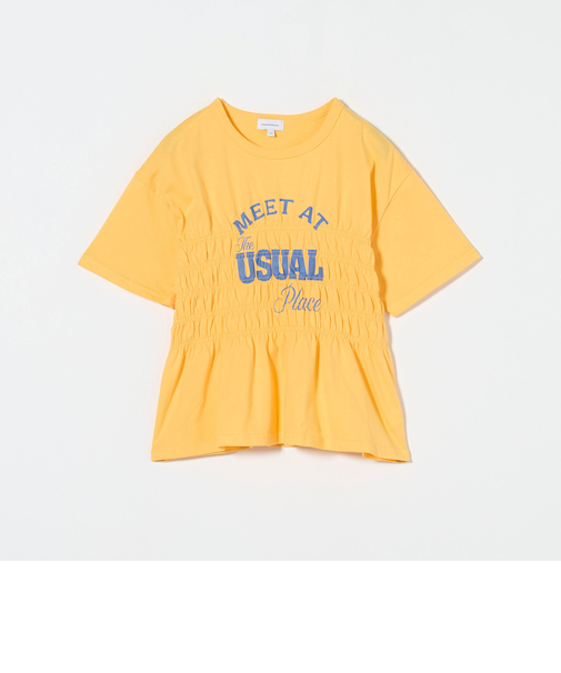 シャーリングプリント Tシャツ / キッズ 140cm-160cm