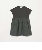 天竺×布帛 プリント ワンピース / キッズ  100cm-130cm