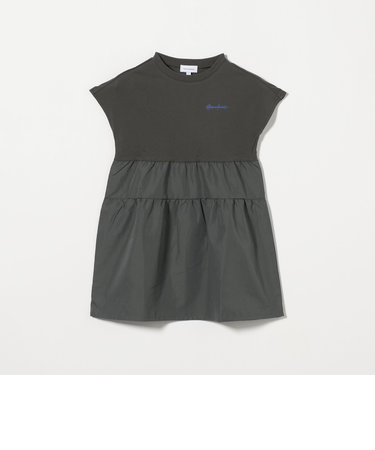 天竺×布帛 プリント ワンピース / キッズ 100cm-130cm