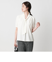 ボウタイ ショートスリーブ ブラウス